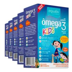 Imagem de Kit 5 Ômega 3 Pro Kids Oil Equaliv 30 Cápsulas