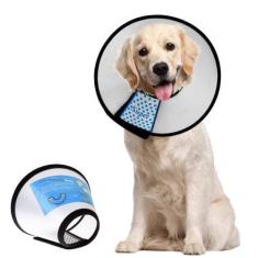 Imagem de Coleira de cone para cães super ajustável após cirurgia para cães - Su
