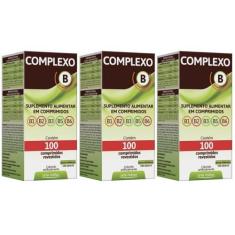Imagem de Complexo B 3x100 Comprimidos Vitaminas B1 B2 B3 B5 B6 - Arte Nativa