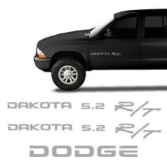 Imagem de Kit Adesivos Dakota 5.2 R/T Dodge Emblemas Laterais/Traseiro