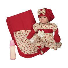 Imagem de Boneca Bebê Reborn Realista Maitê  Cegonha Dolls Menina Loira Com 53cm E 22 Itens