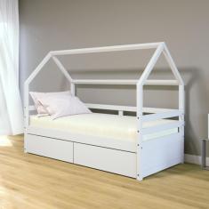 Imagem de Cama Casinha Slim RB com 02 Gavetas Branco Housin