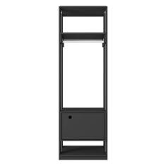 Imagem de Guarda Roupa Modulado Closet Titan 1 Porta Preto Velluto - Pr Móveis Preto Velluto