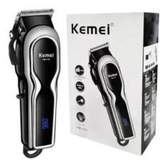 Imagem de Cortador De Cabelo E Barba Profissional Kit Completo 110v - Kemei
