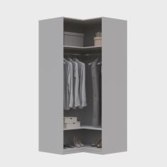 Imagem de Guarda-roupa de Canto Reto Modular 95cm sem Portas com Cabideiros Jade Cabecasa Madeiramadeira