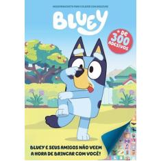 Imagem de Livro - Bluey Megaprancheta para Colorir com Adesivos