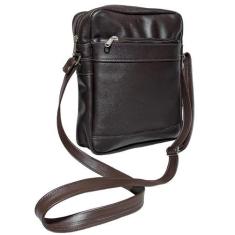 Imagem de Bolsa Grande Shoulder Bag Masculina Transversal Em Couro - Art Minas C