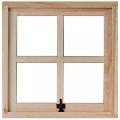 Imagem de Janela de Madeira Maxim-Ar 60x60cm com Caixilho 9,4cm EWR MP61 Rondosul Marroml