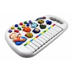Imagem de Piano Teclado Musical Bichos Infantil Sons Eletrônico(Branco) - Toy Ki
