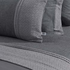 Imagem de Jogo de Cama King Altenburg Haus Chambray de Algodão Spectro Cinza