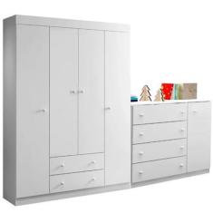 Imagem de Guarda Roupa Infantil E Cômoda Com Corrediças Telescópicas - Phoenix B