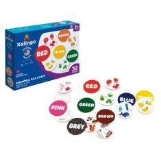 Imagem de Brinquedo Jogo Da Memória Das Cores - Aprendendo Inglês - 32 Peças - X