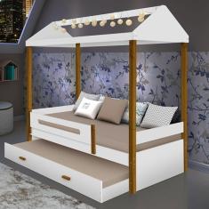 Imagem de Cama Solteiro Sara - Com Cama Auxiliar e Led