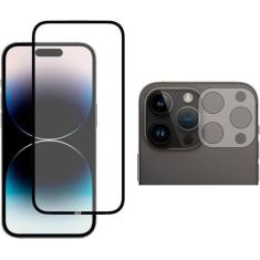 Imagem de Kit Película 3D Vidro + Película Câmera Traseira Para Iphone 15 Pro -