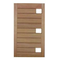 Imagem de Porta De Madeira Mexicana Horizontal 03 Vidros Maci a Cedro A