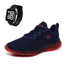 Imagem de Kit Tênis Masculino + Relógio Quadrado: Conforto e Desempenho para Corridas, Caminhadas e Treinos-Masculino