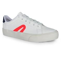 Imagem de Tenis Rainha York, Casual Unissex, Branco/Marinho/Coral, 36