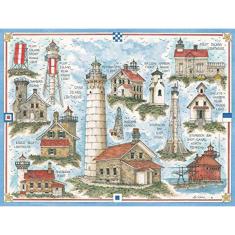 Imagem de Quebra-cabeça Lighthouses Of Door County 550 peças