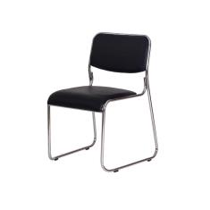 Imagem de Kit 2 Cadeiras Office Dakar Preta Base Fixa Cromada