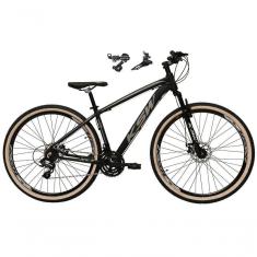 Imagem de Bicicleta Aro 29 Ksw Xlt Alumínio 24v Câmbios Shimano Garfo Suspensão Pneu Faixa Bege Preto-prata 21