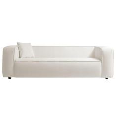 Imagem de Sofá 3 Lugares 200cm Orgânico Luxo Recepção Cecília Bouclé - Amarena Moveis Cor Branco