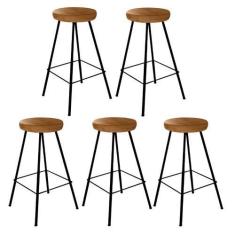 Imagem de Kit 05 Banqueta Alta Lanzzi Eiffel Rústico Cozinha Bar Balcão Bistrô F