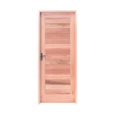 Imagem de Kit Porta de Madeira Lado da Abertura Esquerdo 213x94,5cm Batente 12cm PE31 Esel