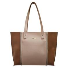 Imagem de Bolsa Intercambiável 277-R Personalizada Raffai Couros (Nude - Abas Caramelo)