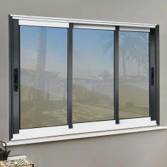 Imagem de Janela Elite 3 Folhas Moveis Sequenciais 100 X 200 Vidro Reflex