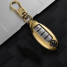Imagem de TPHJRM Porta-chaves do carro capa Smart Zinc Alloy Key, apto para nissan juke leaf micra k12 note patrol qashqai j11 j10, chave do carro ABS Smart Car Key Fob