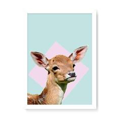 Imagem de Arte Maníacos Quadro Decorativo Cervo Filhote - 23x16,25cm (Moldura em laca )