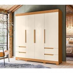 Imagem de Guarda-Roupa 4 Portas 4 Gavetas Vivacce Albatroz