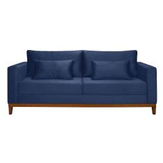 Imagem de Sofá 3 Lugares Bahamas Suede Azul 230 cm