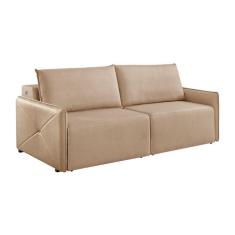 Imagem de Sofá 3 Lugares Retrátil Urban com USB Linho Palha 220 cm