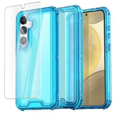 Imagem de AICase Capa transparente para Samsung Galaxy S24 Plus, resistente e durável, 3 camadas de cristal transparente [não amarela][proteção contra quedas de grau militar] à prova de choque/proteção à prova