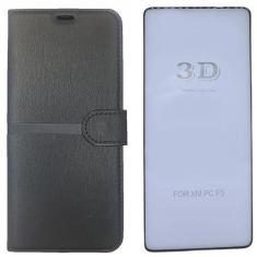 Imagem de Kit Capa Carteira Compatível com Poco F5 + Película 3D
