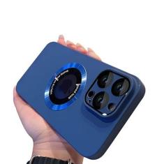 Imagem de Doulings Série magnética projetada para capa de iPhone, [compatível com MagSafe] [proteção contra quedas militares e corpo inteiro], capa à prova de choque com logotipo fosco de luxo (azul, iPhone 15