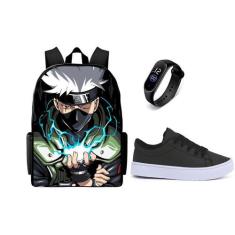 Imagem de Bolsa Juvenil Lançamento Mais Tenis Versatil E Relogio De Pulso Led Di