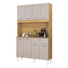 Imagem de Cozinha Kit Cassia 8 Portas Damasco Off White  - Poquema - Poquema Ind