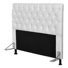 Imagem de Cabeceira Cama Box Casal 195cm Cristal Corino Branco