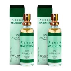 Imagem de Kit 2 Perfume Feminino Aguas Marinhas Amakha Paris Bolsa