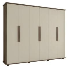 Imagem de Guarda-Roupa Casal 6 Portas 4 Gavetas Freijó Com Off White Canadá - Rv