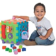 Imagem de Brinquedo Educativo Cubo Didático Telefone Encaixar Grande 12 meses - 