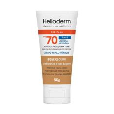 Imagem de Helioderm Protetor Solar Facial Ativo Hialuronico Bege Escuro Fps70 50G