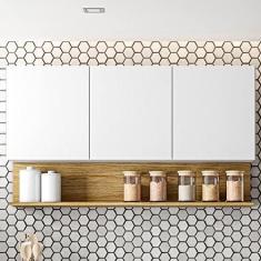 Imagem de Armário para Cozinha 3 Portas 120cm Line Kits Paraná Supremo/freijó