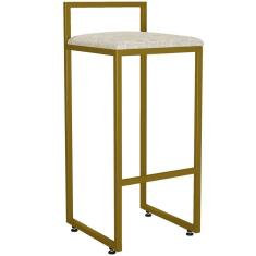 Imagem de Banqueta Alta Para Cozinha Hanna L02 Dourado Cru