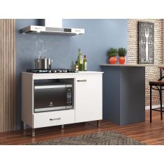 Imagem de Balcão para cooktop 1 porta - Roma branco