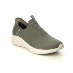 Imagem de Skechers Tênis feminino Hands Free Ultra Flex 3.0 Cozy Streak, Acabamento em malha oliva, 38