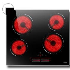 Imagem de Fogão elétrico Hobsir 4 queimadores 24 polegadas 6000W 220V-240V - Hob