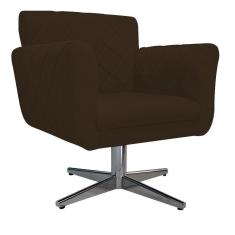 Imagem de Poltrona Atenas Base Giratória De Metal Suede Marrom